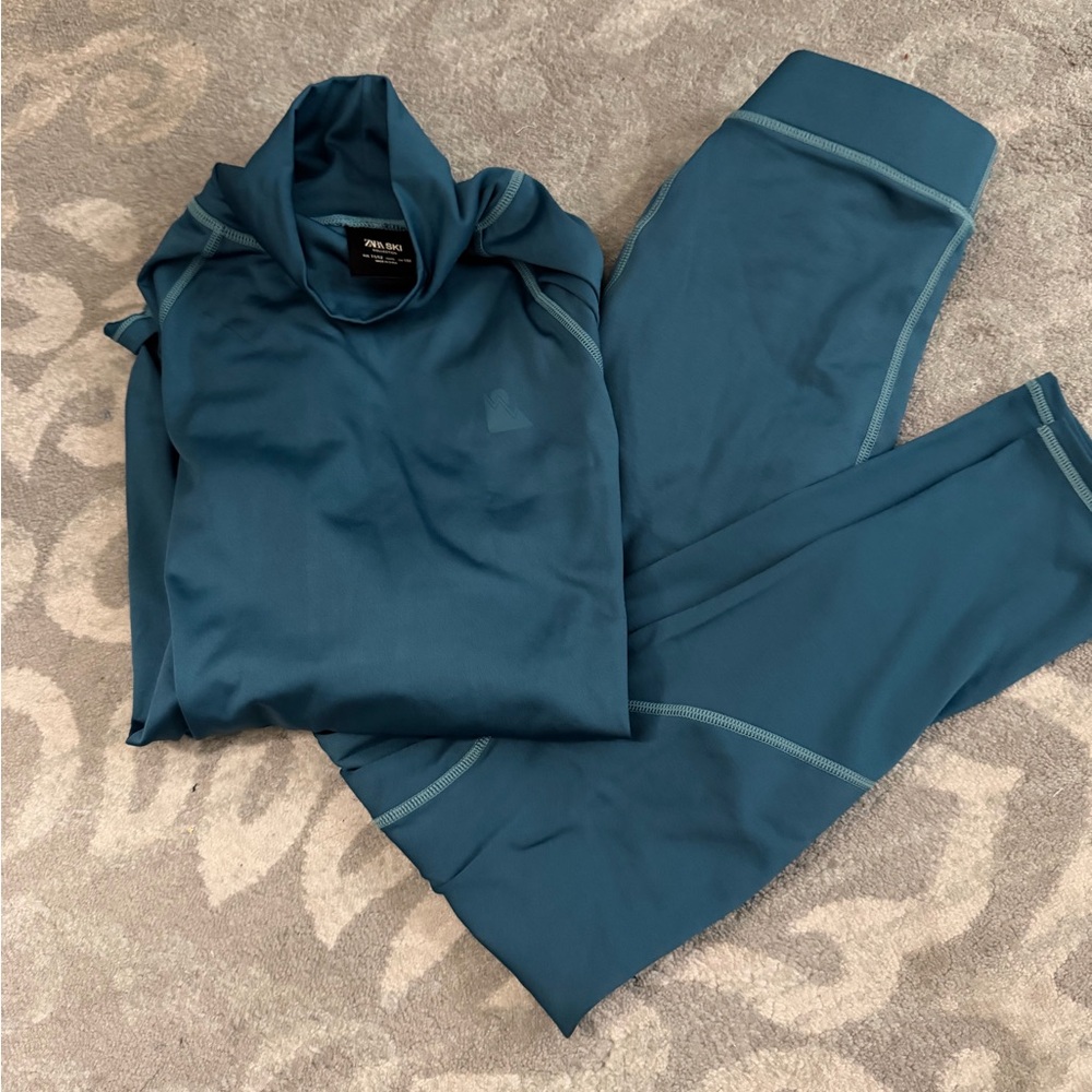 LIKE NEW Boys Zara Ski 2 pc Teal Activewear Set